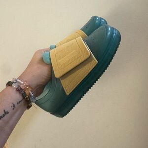 Yellow and Green Platform Mini Melissa size 3